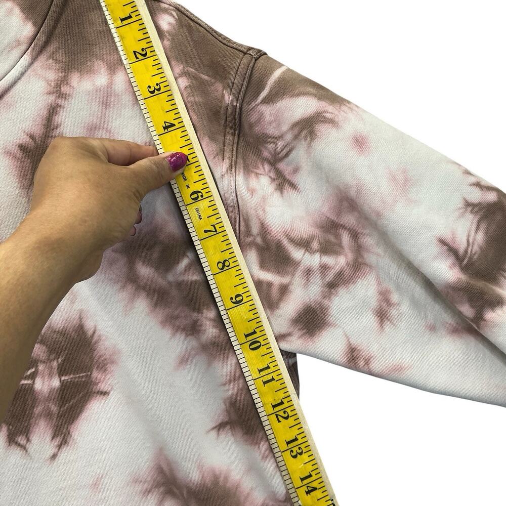 Lululemon All Yours Hoodie Brown Pink Tie Dye Sweatshirt Pullover Sz. 8 Womens - Picture 14 of 16